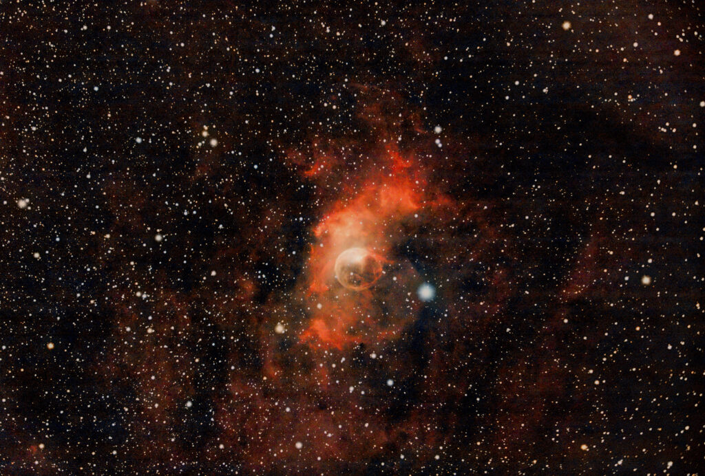 ngc 7635, la nébuleuse de la bulle